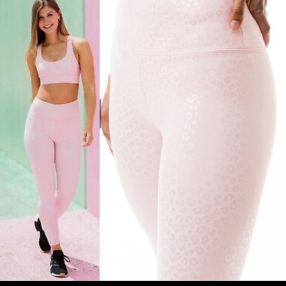 ZYIA Light Pink High-Waist Leggings
